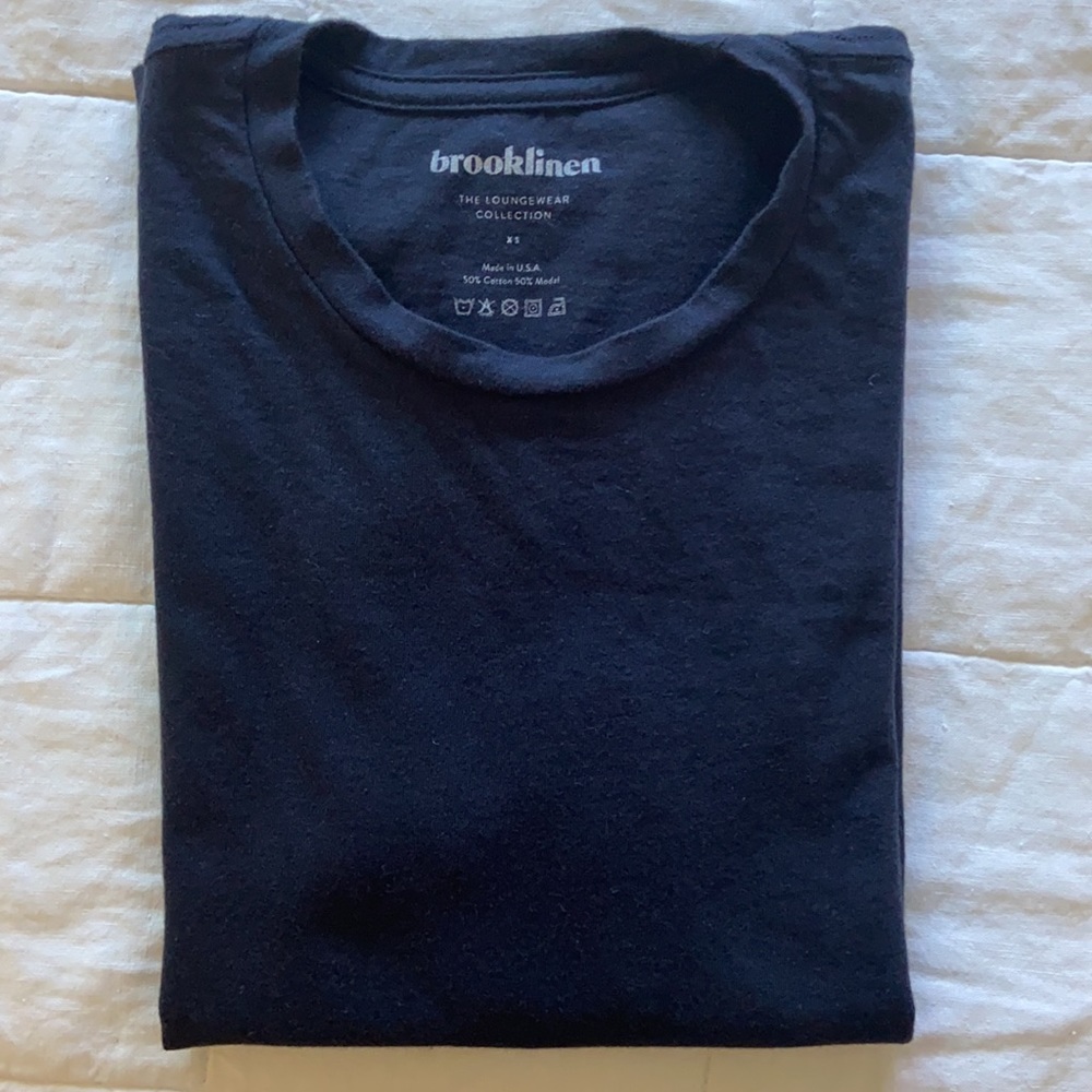brooklinen Delancey Tee Navy Blue